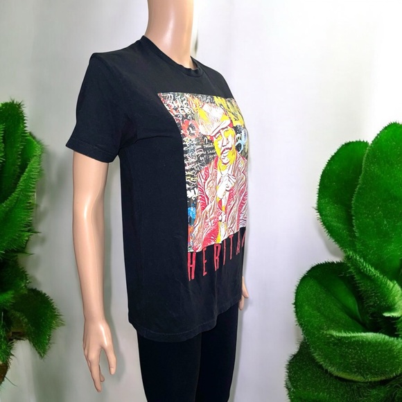 Heritaj Richard Pryor-Red Abstract Art Mural Tee - Picture 12 of 13